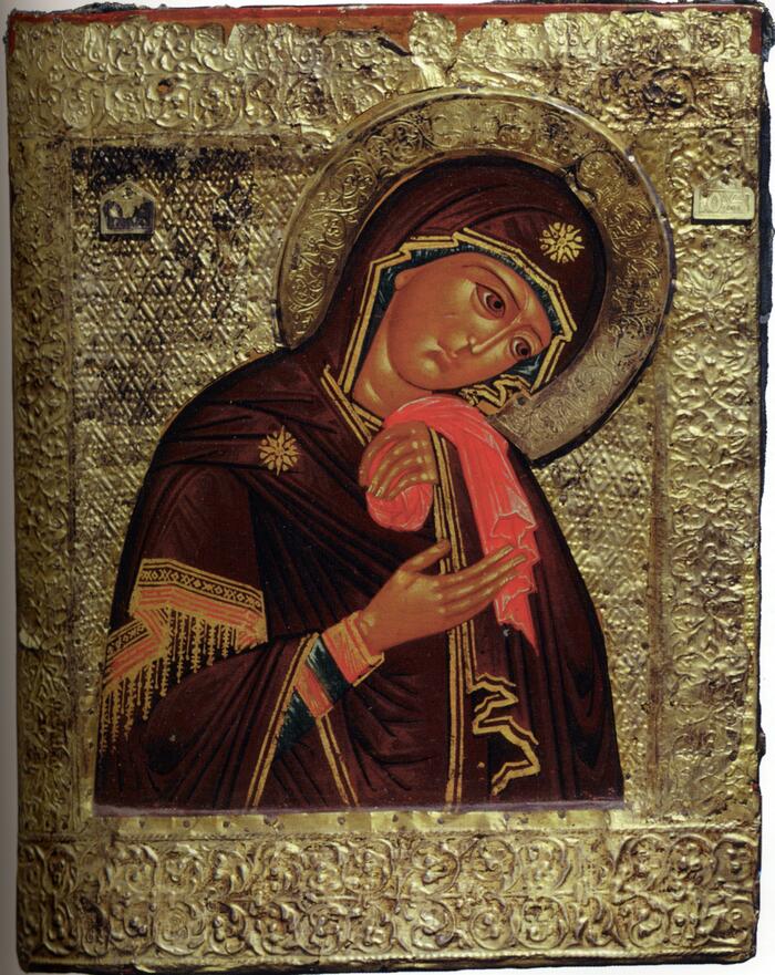 Миропросительница также Богоматерь из деисусного чина из Соловецкого монастыря