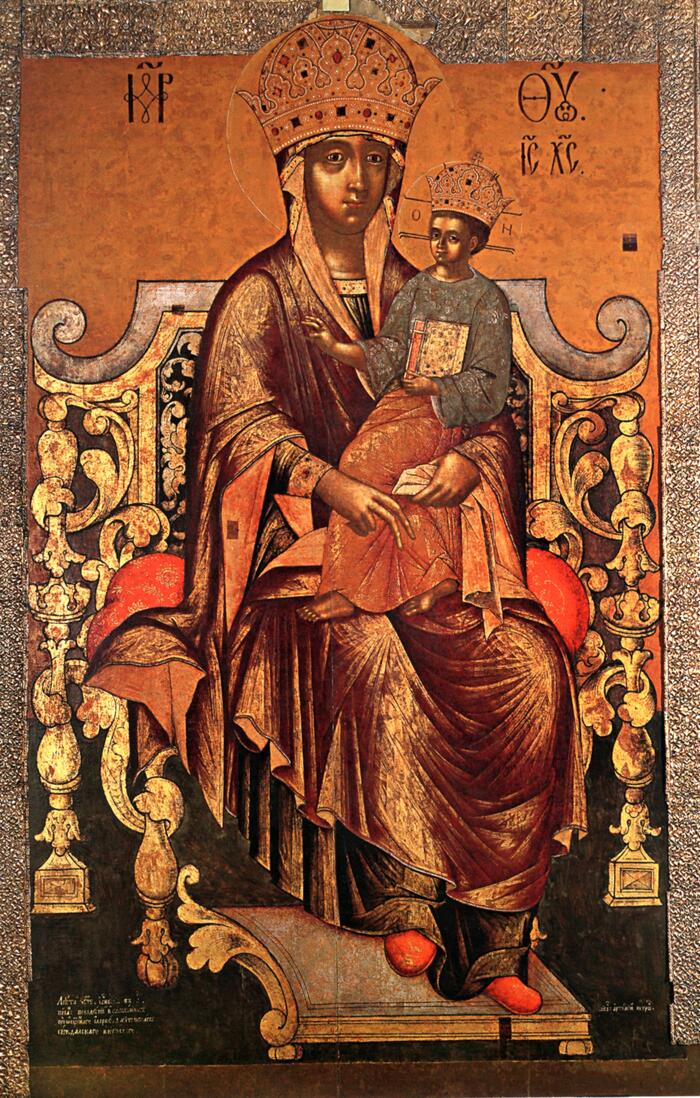 Богородица на троне также Божия Матерь на престоле из Рождественского собора в Суздале