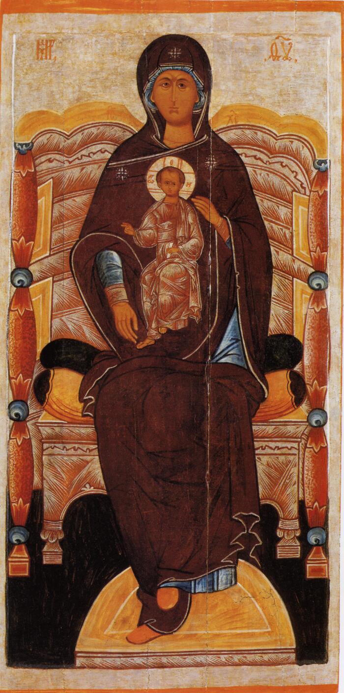 Богородица на троне также Божия Матерь на престоле из Сольвычегодска